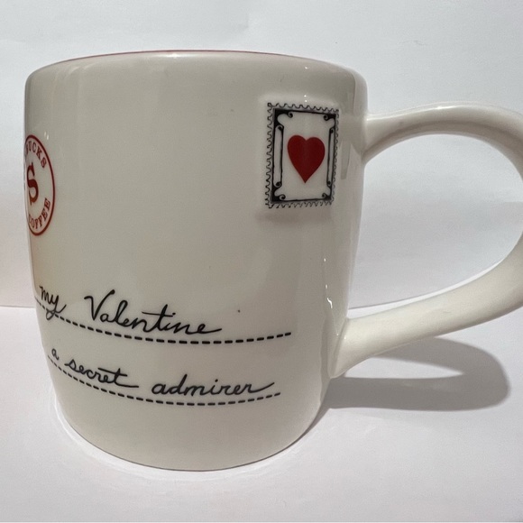 Starbucks 2010 My Valentine Secret Admirer Love Letter New Bone China Coffee Cup - Picture 2 of 6